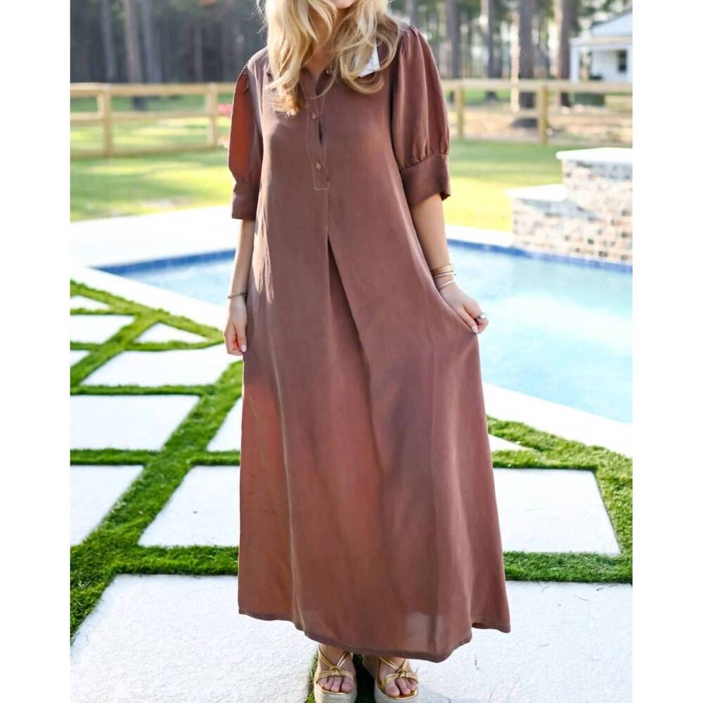 NEW STARKX noelle maxi dress in tan